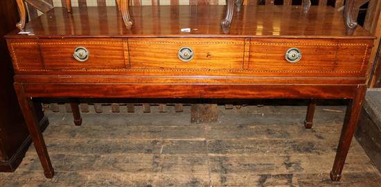 George III mahogany side table (converted)(-)